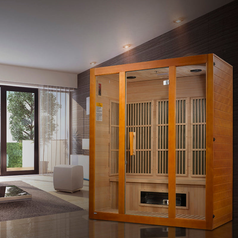 Golden Designs Maxxus Alpine Dual Tech 3-Person Low EMF FAR Infrared Sauna (MX-J306-02S)
