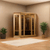 Golden Designs Maxxus “Avignon” 3-Person Corner Infrared Sauna – Near Zero EMF, Red Cedar