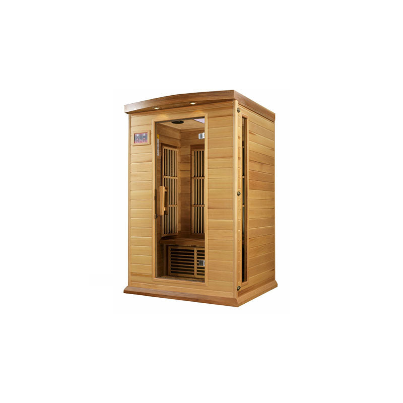 Golden Designs Maxxus 2-Person Near Zero EMF FAR Infrared Sauna – Canadian Hemlock (MX-K206-01-ZF)