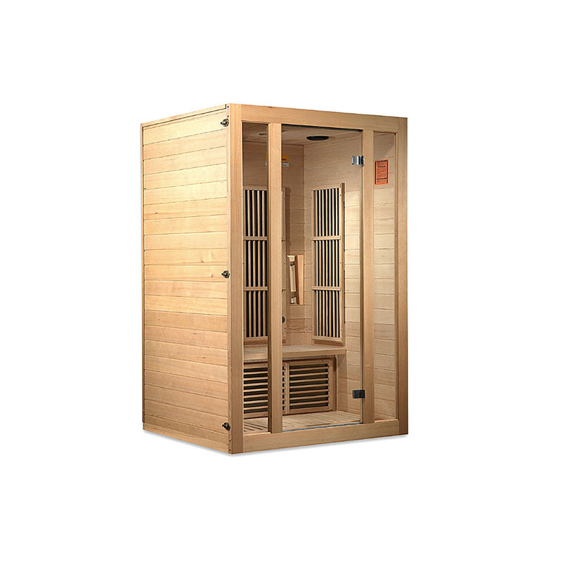 Golden Designs Maxxus “Seattle” 2-Person Infrared Sauna – Low EMF, Hemlock (MX-J206-01)