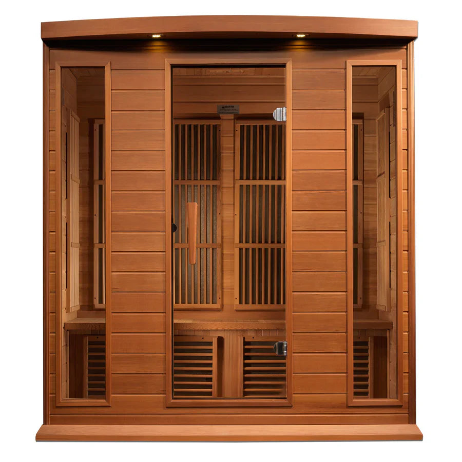 Golden Design Maxxus Chaumont 4-Person Infrared Sauna – Near Zero EMF, FAR IR, Red Cedar (MX-K406-01-ZF)