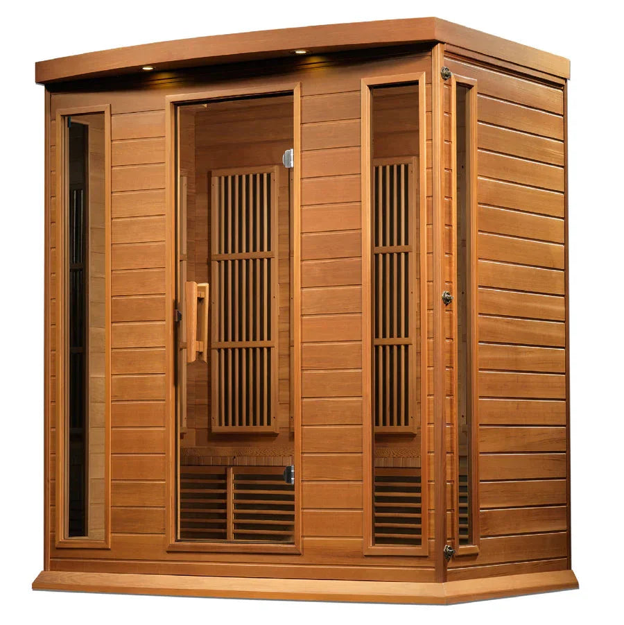 Golden Design Maxxus Chaumont 4-Person Infrared Sauna – Near Zero EMF, FAR IR, Red Cedar (MX-K406-01-ZF)