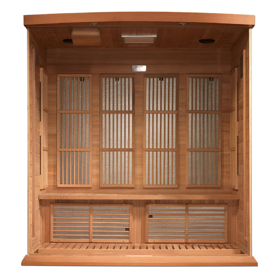 Golden Design Maxxus Chaumont 4-Person Infrared Sauna – Near Zero EMF, FAR IR, Red Cedar (MX-K406-01-ZF)