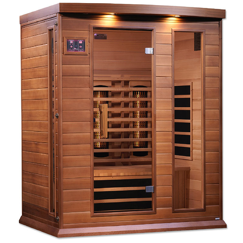 Golden Designs Maxxus 3-Person Full Spectrum Infrared Sauna – Red Cedar (MX-M306-01-FS)
