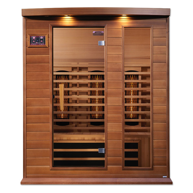 Golden Designs Maxxus 3-Person Full Spectrum Infrared Sauna – Red Cedar (MX-M306-01-FS)