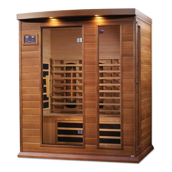 Golden Designs Maxxus 3-Person Full Spectrum Infrared Sauna – Red Cedar (MX-M306-01-FS)