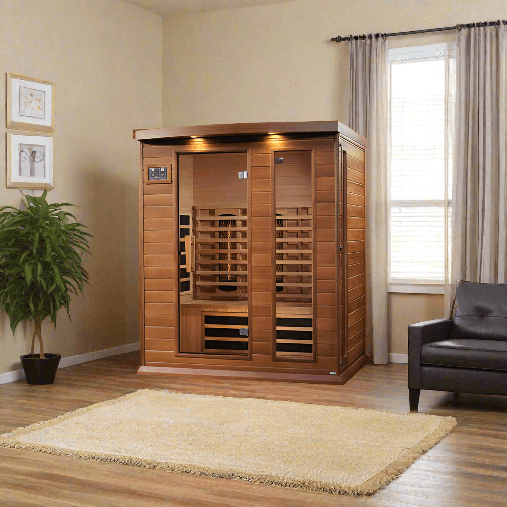 Golden Designs Maxxus 3-Person Full Spectrum Infrared Sauna – Red Cedar (MX-M306-01-FS)