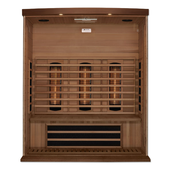 Golden Designs Maxxus 3-Person Full Spectrum Infrared Sauna – Red Cedar (MX-M306-01-FS)