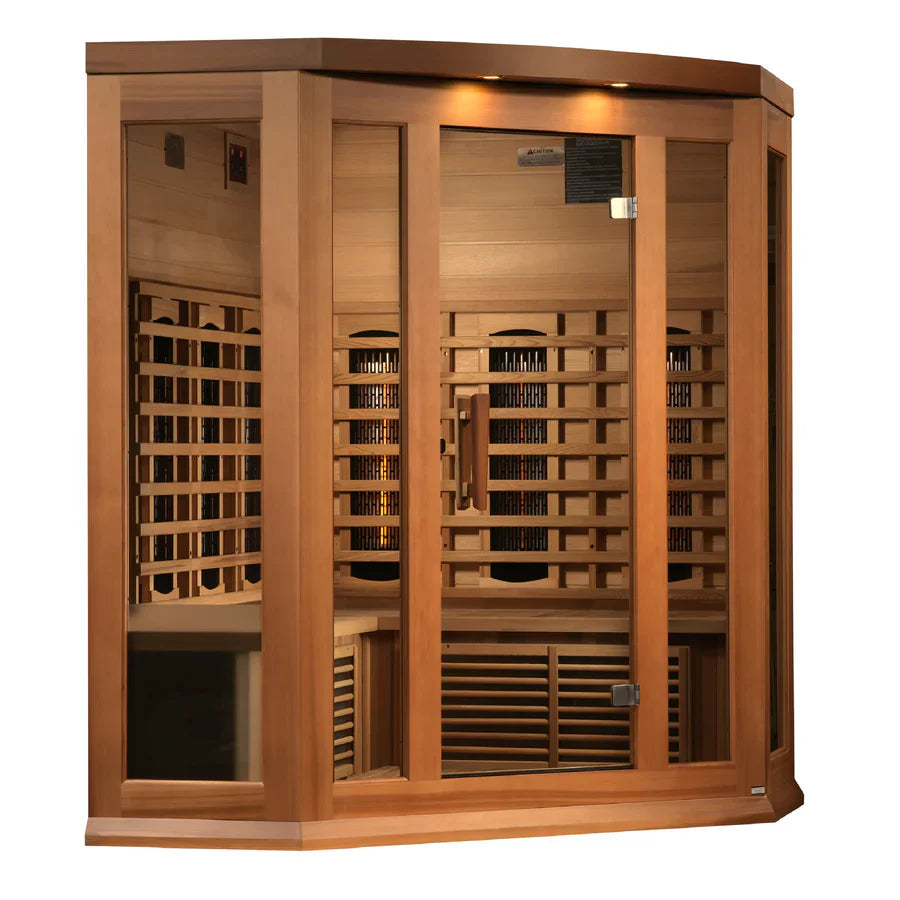 Golden Designs Maxxus 3-Person Full Spectrum Infrared Sauna – Red Cedar (MX-M356-01-FS)