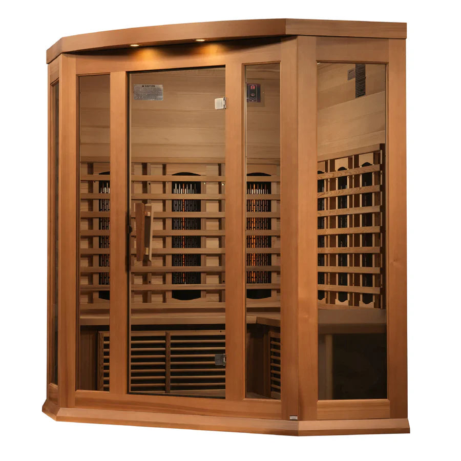 Golden Designs Maxxus 3-Person Full Spectrum Infrared Sauna – Red Cedar (MX-M356-01-FS)