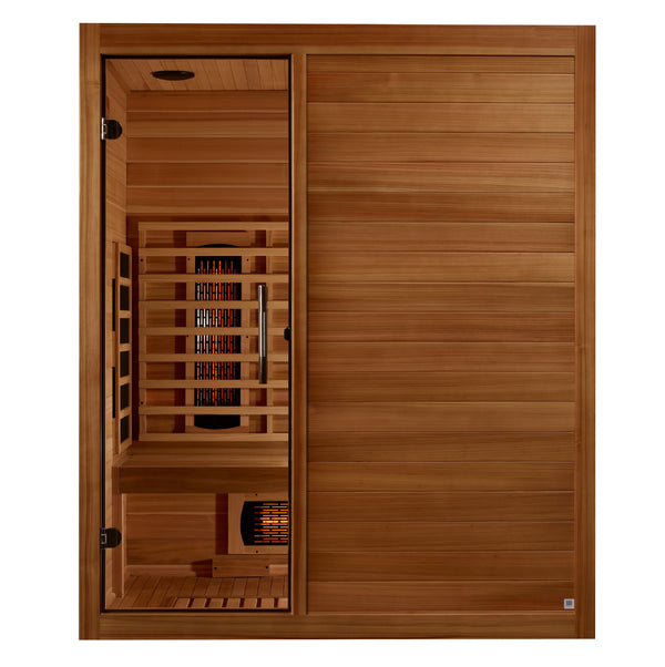 Golden Designs Maxxus S-Line 3-Person Full Spectrum Infrared Sauna (MX-S306-01)