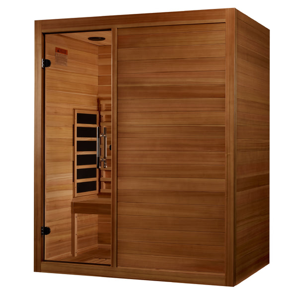 Golden Designs Maxxus S-Line 3-Person Full Spectrum Infrared Sauna (MX-S306-01)