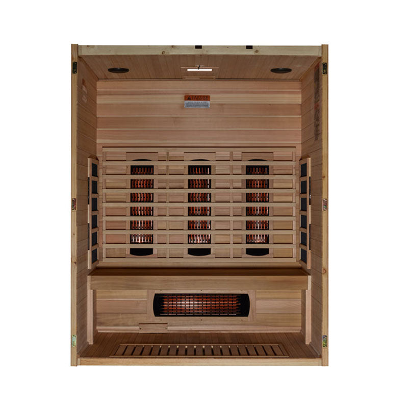 Golden Designs Maxxus S-Line 3-Person Full Spectrum Infrared Sauna (MX-S306-01)