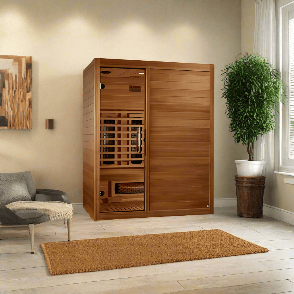 Golden Designs Maxxus S-Line 3-Person Full Spectrum Infrared Sauna (MX-S306-01)