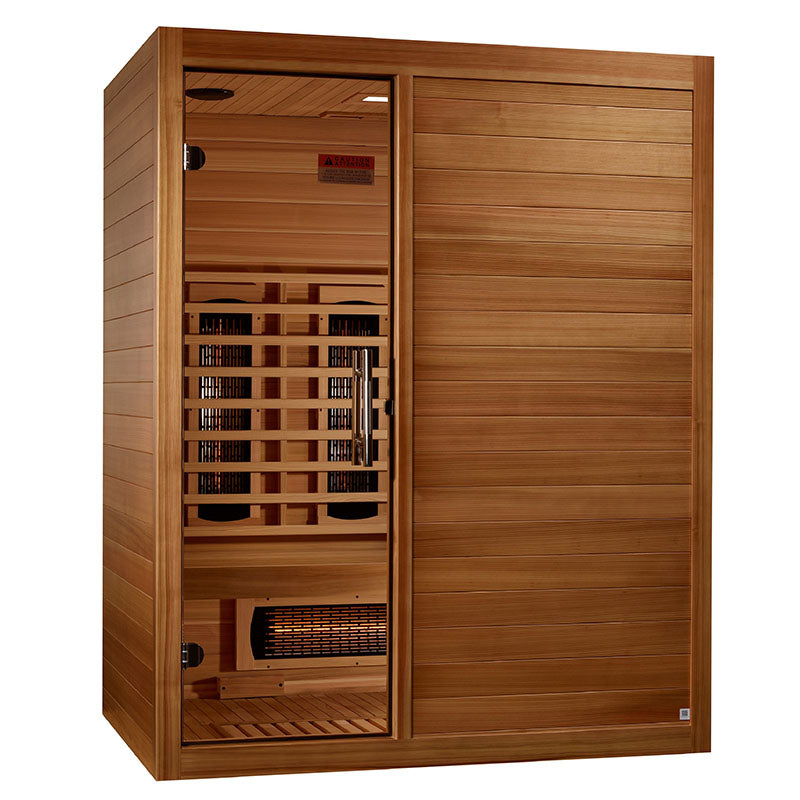 Golden Designs Maxxus S-Line 3-Person Full Spectrum Infrared Sauna (MX-S306-01)