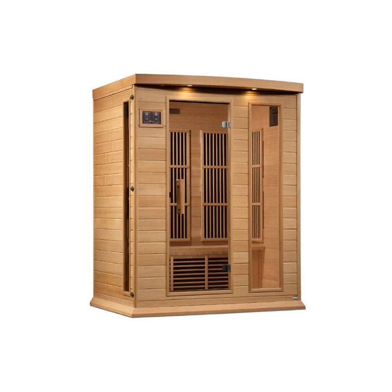 Golden Designs Maxxus 3-Person Infrared Sauna – Near Zero EMF, Canadian Hemlock (MX-K306-01-ZF)