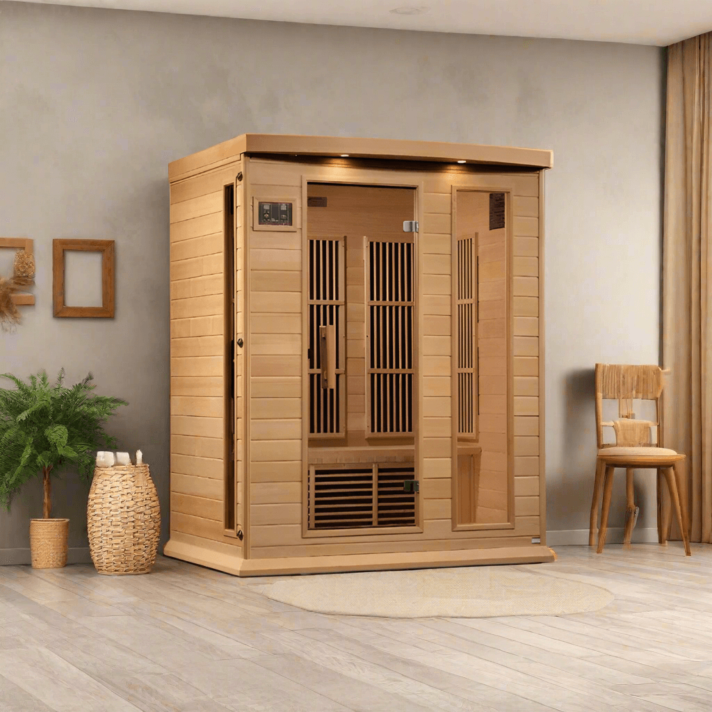 Golden Designs Maxxus 3-Person Infrared Sauna – Near Zero EMF, Canadian Hemlock (MX-K306-01-ZF)