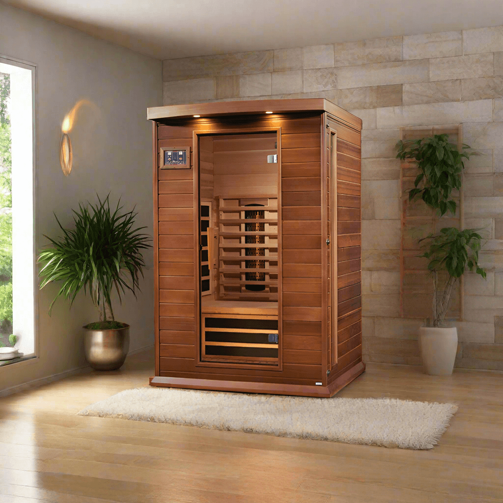 Golden Designs Maxxus 2-Person Full Spectrum Infrared Sauna – Red Cedar (MX-M206-01-FS)