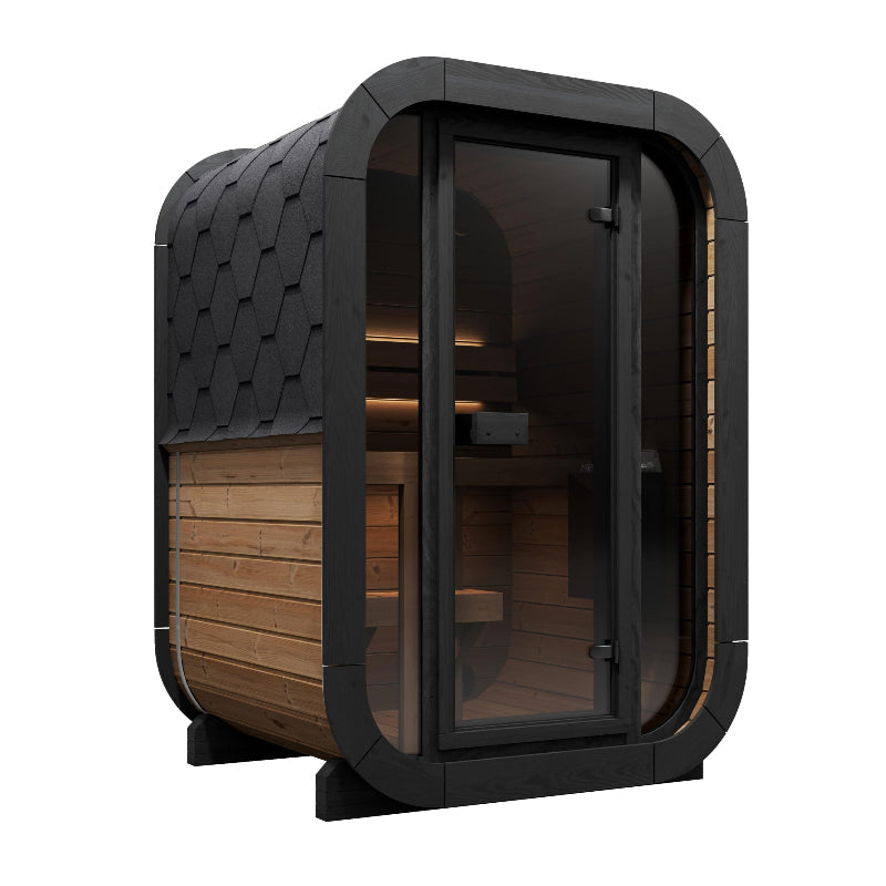 SaunaLife Model CL3G 2-Person Cube-Series Outdoor Sauna Kit