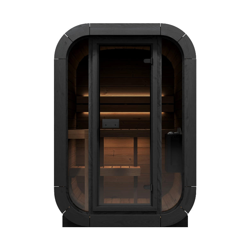 SaunaLife Model CL3G 2-Person Cube-Series Outdoor Sauna Kit