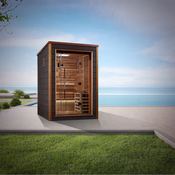 Golden Designs Narvik 2 Person Outdoor-Indoor Traditional Sauna (GDI-8202-01)