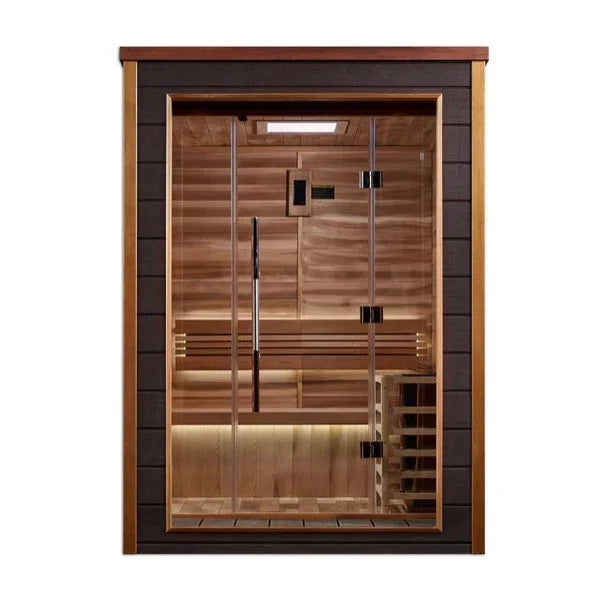 Golden Designs Narvik 2 Person Outdoor-Indoor Traditional Sauna (GDI-8202-01)