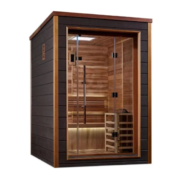 Golden Designs Narvik 2 Person Outdoor-Indoor Traditional Sauna (GDI-8202-01)