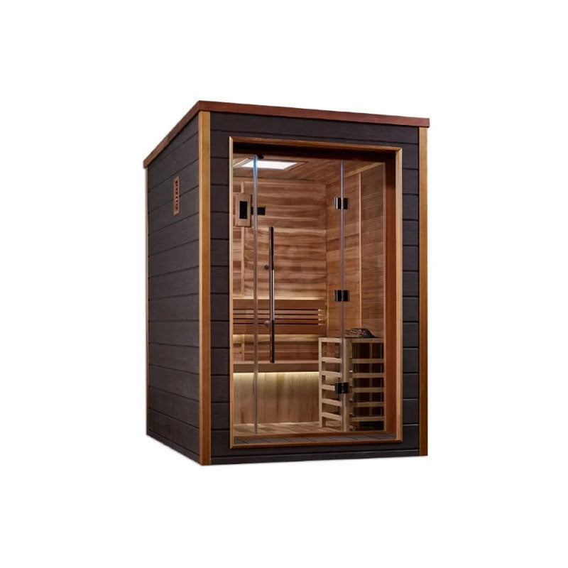 Golden Designs Narvik 2 Person Outdoor-Indoor Traditional Sauna (GDI-8202-01)