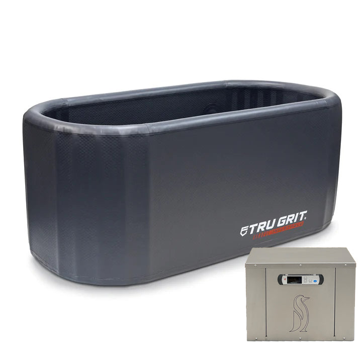 Penguin Chillers Tru Grit Inflatable Tub + Cold Therapy Chiller Accelerated Recovery