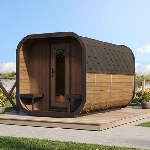 SaunaLife CL12GCP Outdoor DIY Sauna Suite
