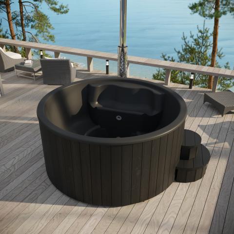 SaunaLife Model S4B 6-Persons Soak-Series Home Wood-Burning Hot Tub