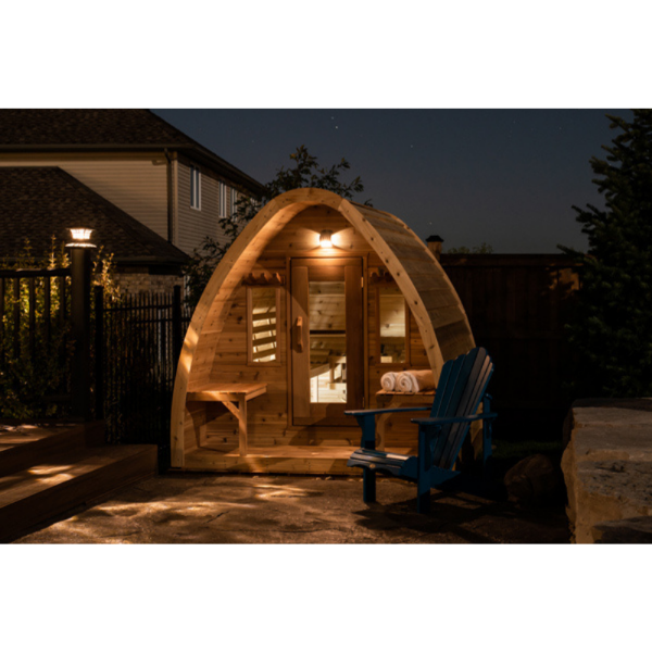 Dundalk LeisureCraft Clear Cedar Mini POD 2-4 Person Sauna