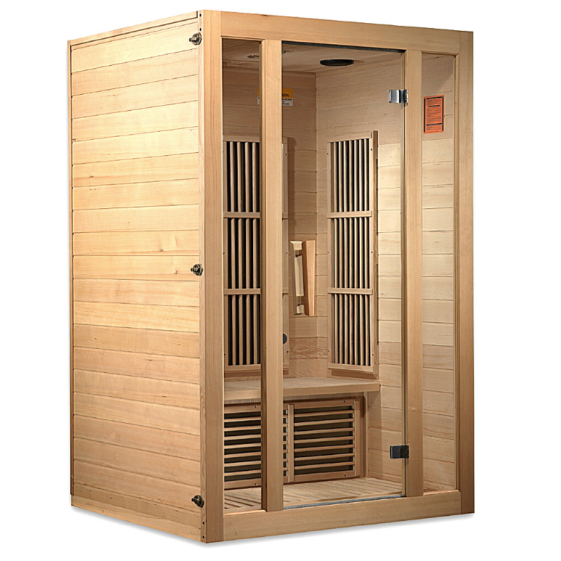 Golden Designs Maxxus “Seattle” 2-Person Infrared Sauna – Low EMF, Hemlock (MX-J206-01)
