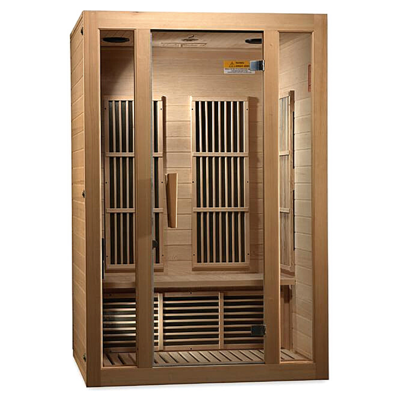 Golden Designs Maxxus “Seattle” 2-Person Infrared Sauna – Low EMF, Hemlock (MX-J206-01)
