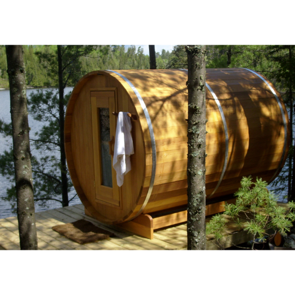 Dundalk LeisureCraft Clear Red Cedar Barrel Sauna