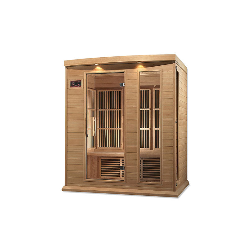 Golden Design Maxxus 3-Person Low EMF FAR Infrared Sauna – Canadian Hemlock (MX-K306-01)