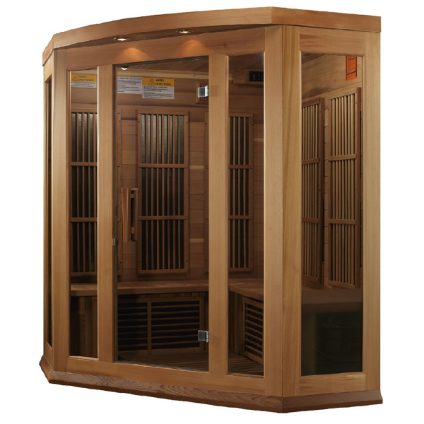 Golden Designs Maxxus 3-Person FAR Infrared Sauna – Low EMF, Red Cedar (MX-K356-01)