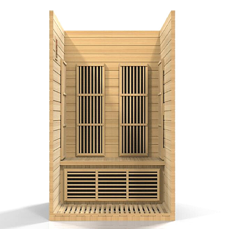 Golden Designs Maxxus “Seattle” 2-Person Infrared Sauna – Low EMF, Hemlock (MX-J206-01)
