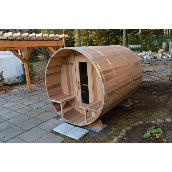 Dundalk LeisureCraft Clear Red Cedar Barrel Sauna