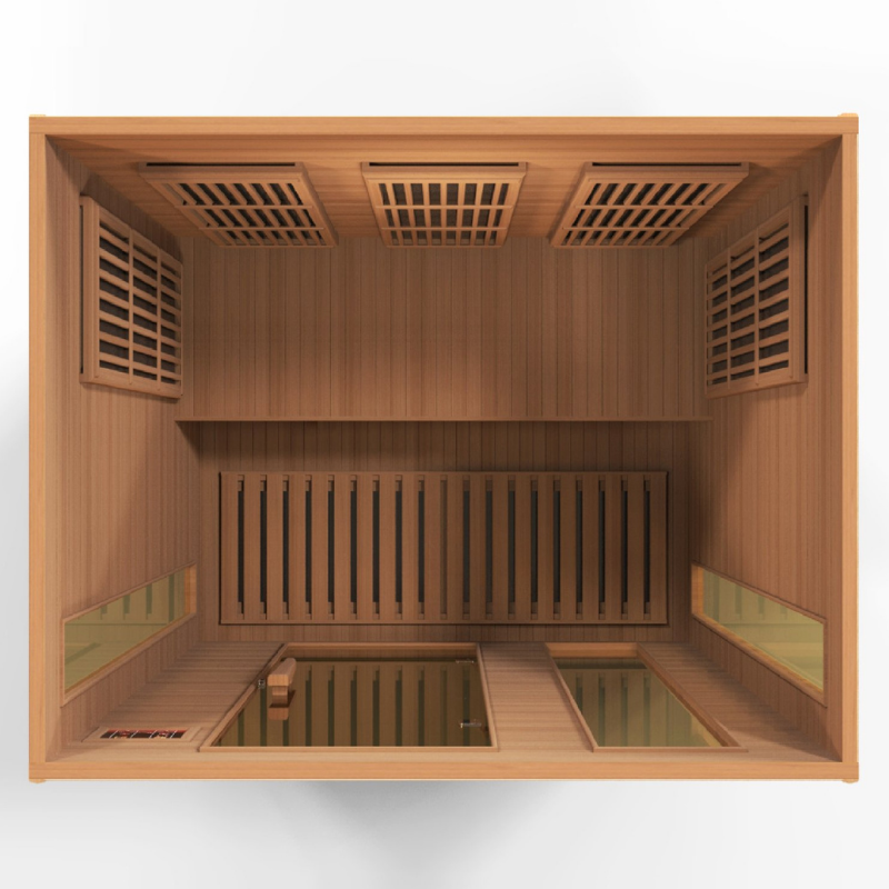 Golden Designs Maxxus 3-Person Infrared Sauna – Red Cedar, Low EMF (MX-K306-01)