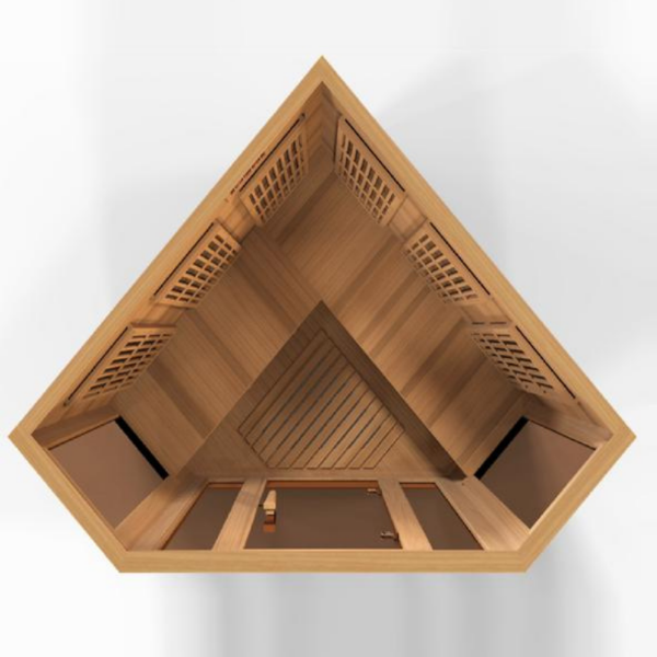 Golden Designs Maxxus 3-Person FAR Infrared Sauna – Low EMF, Red Cedar (MX-K356-01)
