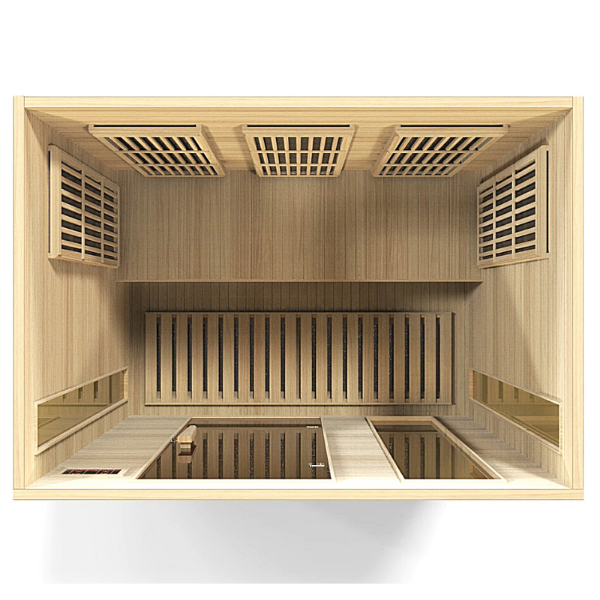 Golden Design Maxxus 3-Person Low EMF FAR Infrared Sauna – Canadian Hemlock (MX-K306-01)