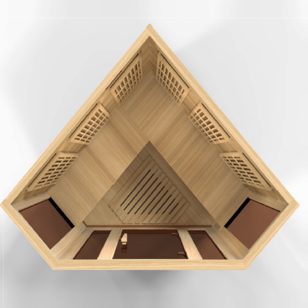 Golden Designs Maxxus 3-Person FAR Infrared Sauna – Low EMF, Canadian Hemlock (MX-K356-01)