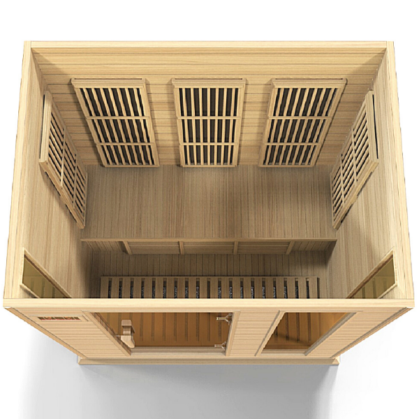Golden Design Maxxus 3-Person Low EMF FAR Infrared Sauna – Canadian Hemlock (MX-K306-01)