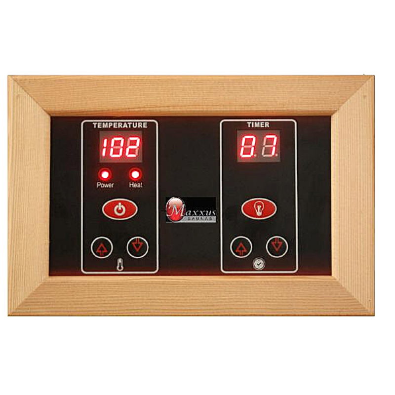 Golden Designs Maxxus “Seattle” 2-Person Infrared Sauna – Low EMF, Hemlock (MX-J206-01)