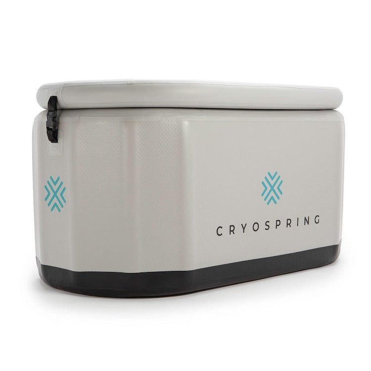 Cryospring Portable Ice Bath inflatable tub, three-quarter angle