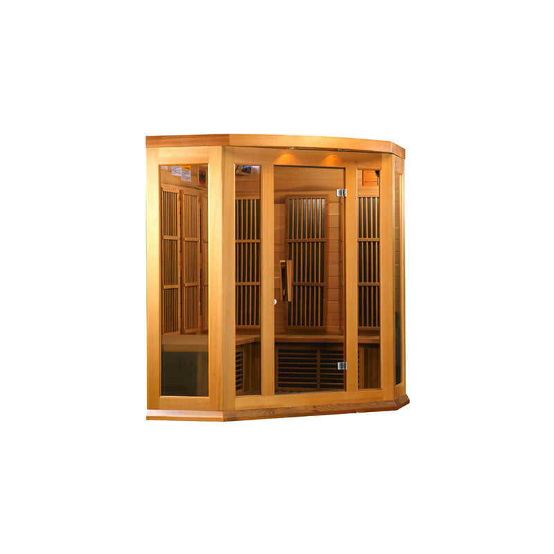 Golden Designs Maxxus 3-Person FAR Infrared Sauna – Low EMF, Red Cedar (MX-K356-01)