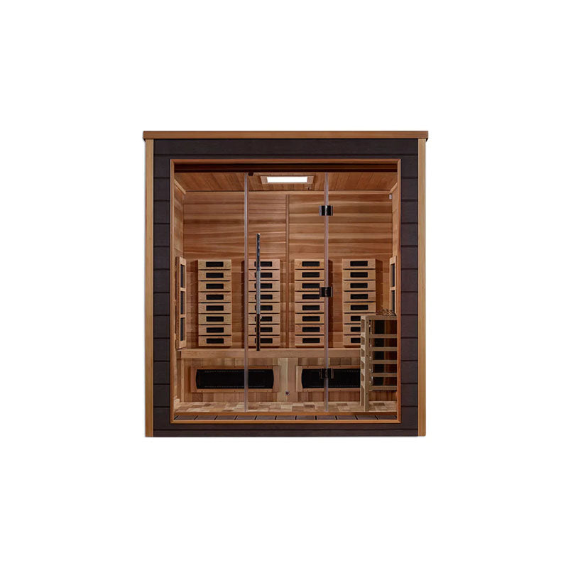Golden Designs Visby 3 Person Outdoor-Indoor PureTech™ Hybrid Full Spectrum Sauna (GDI-8223-01)