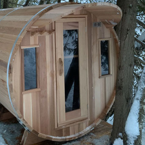 Dundalk LeisureCraft Knotty Cedar Barrel Sauna