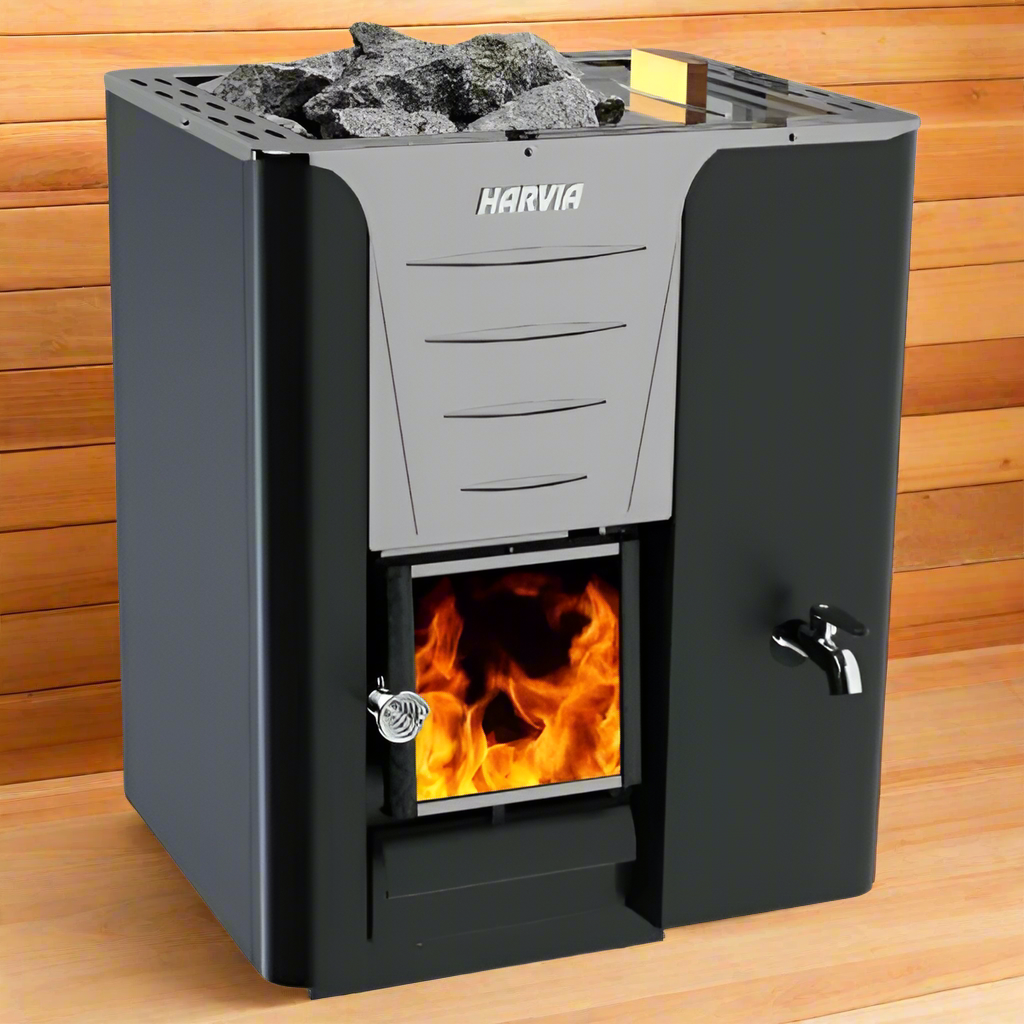 Harvia Pro 20 RS 24.1kW wood-burning sauna stove with water tank
